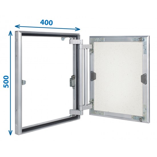 Alumīnija revīzijas lūka ARCHI 400mm x 500mm keramisko flīžu pārklājumam