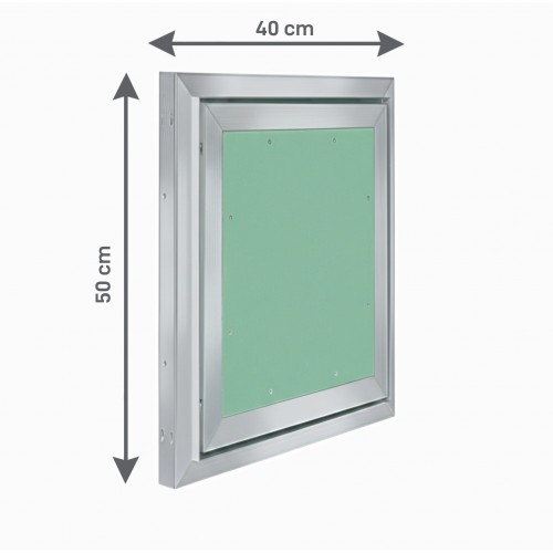 Alumīnija revīzijas lūka ARCHI 400mm x 500mm keramisko flīžu pārklājumam